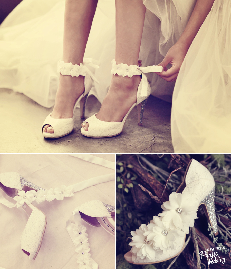 diy wedding shoes with pearls