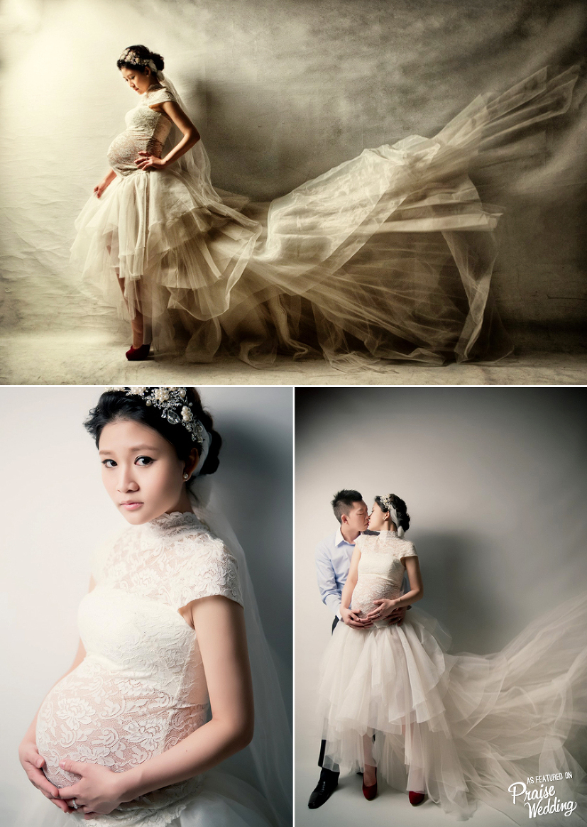 Always your bride - artistic maternity session