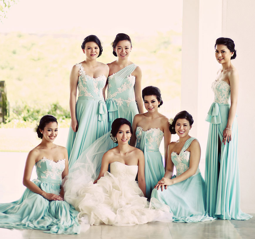 Tiffany Blue Wedding Bridesmaid Dresses