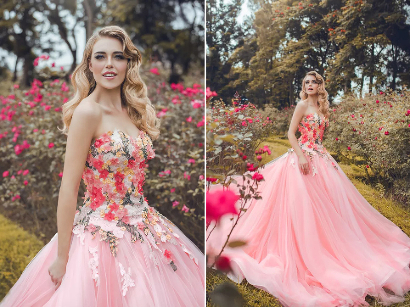 Refreshing, sweet, and feminine, this garden-inspired gown from Jessica Dora Couture is downright droolworthy! 