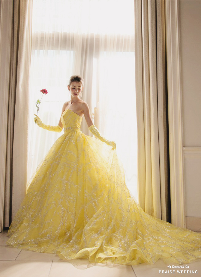 yellow belle inspired dress