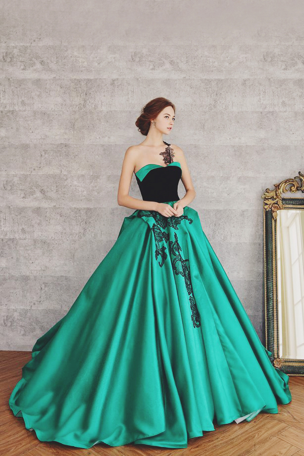 royal green gown