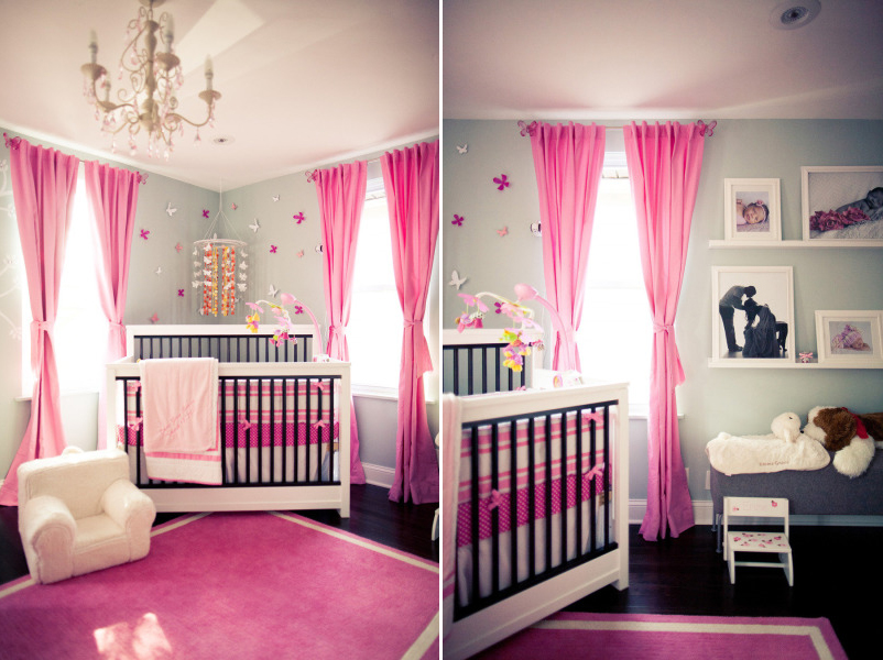 Passionate pink nursery room design