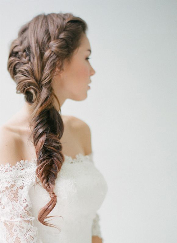 Romantic bridal braids