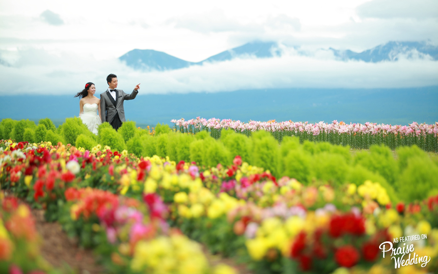 Rose Garden wedding in Japan