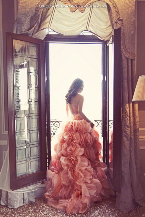 Passionate Pink Ruffled Gown
