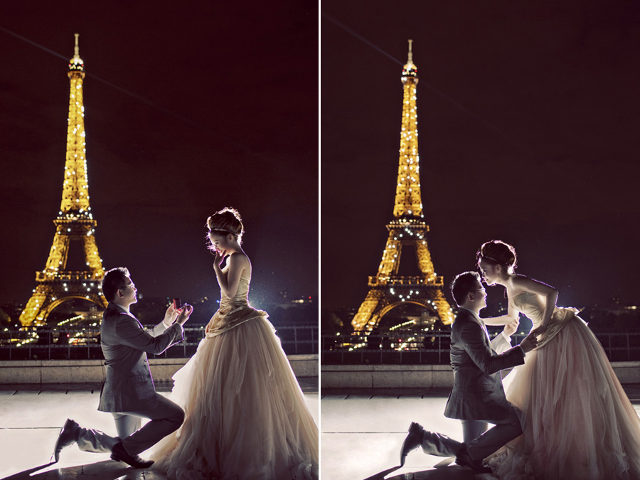 Utterly romantic Paris proposal!