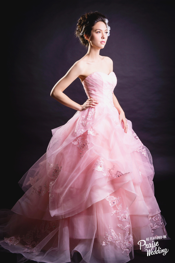Sweet pink layer gown
