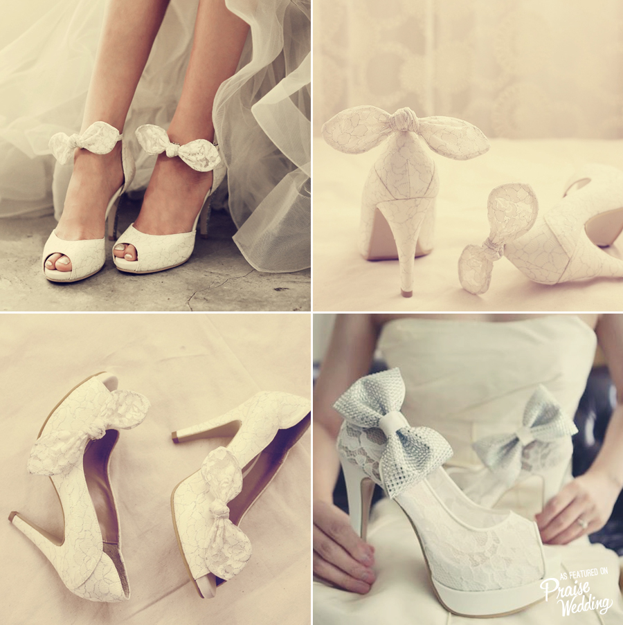 Playful DIY ideas: How many ways can you create "Bow adorned" bridal shoes?