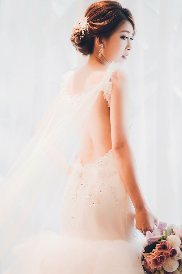 Dreamy angelic bridal portrait