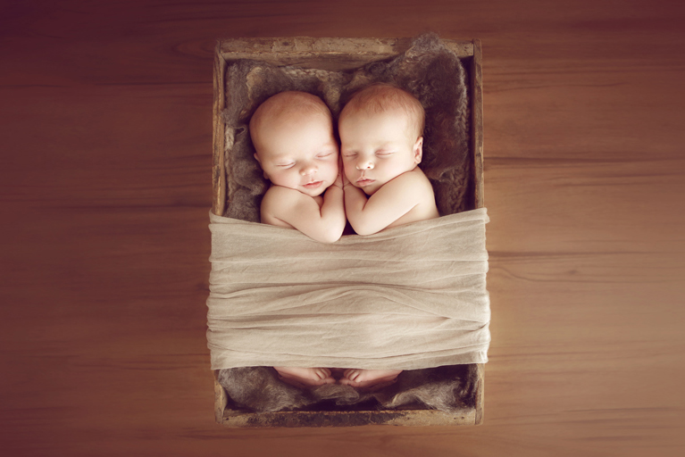 Love is our destiny - adorable twin newborn session
