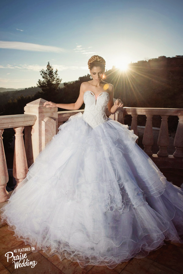 Oved Cohen 2014 fashion-forward dreamy layered tulle gown