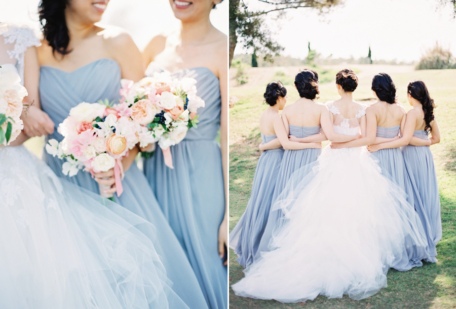 Romantic and feminine powder blue bridesmaid dresses