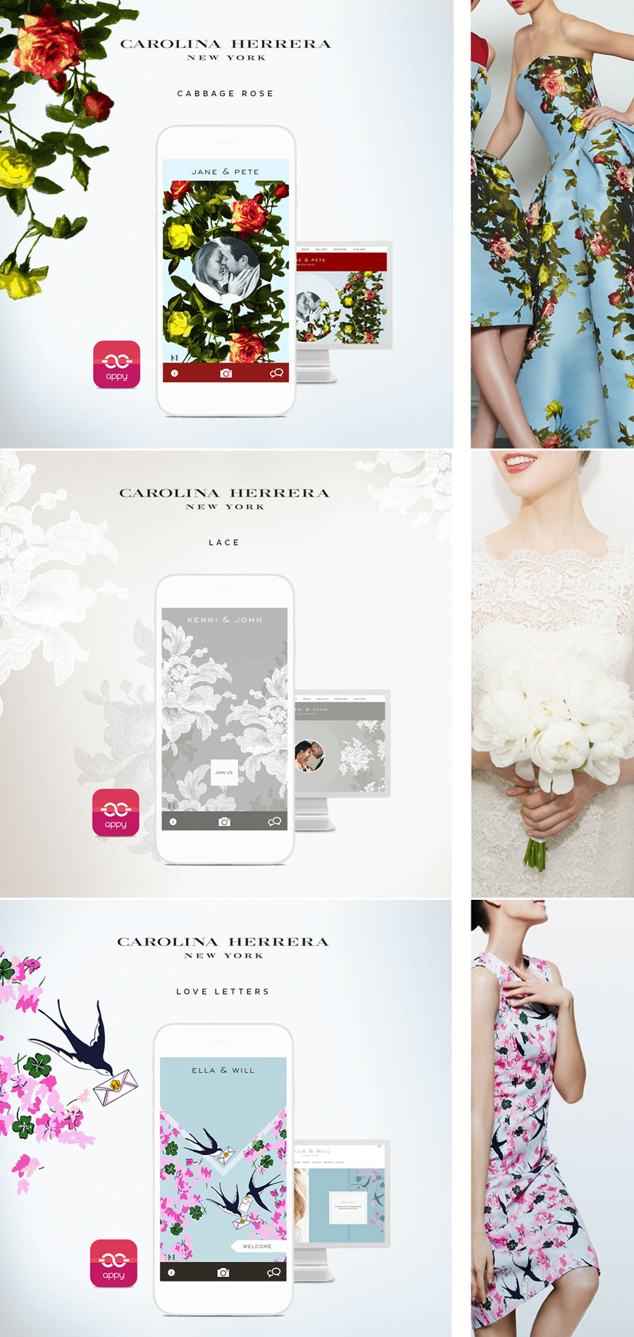 Carolina Herrera Appy Couple Wedding App