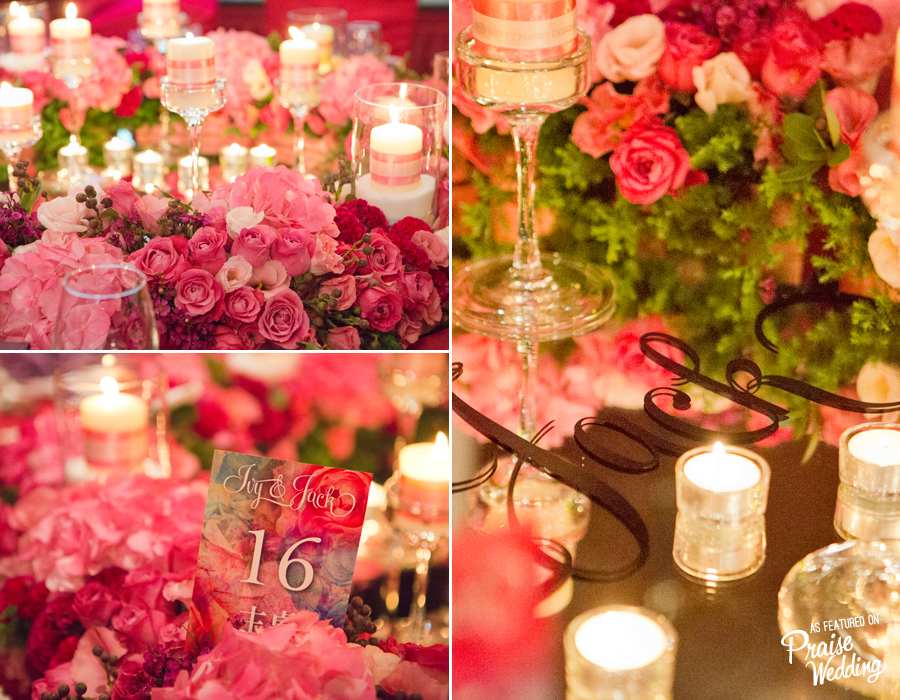 Gorgeous pink floral arragements 