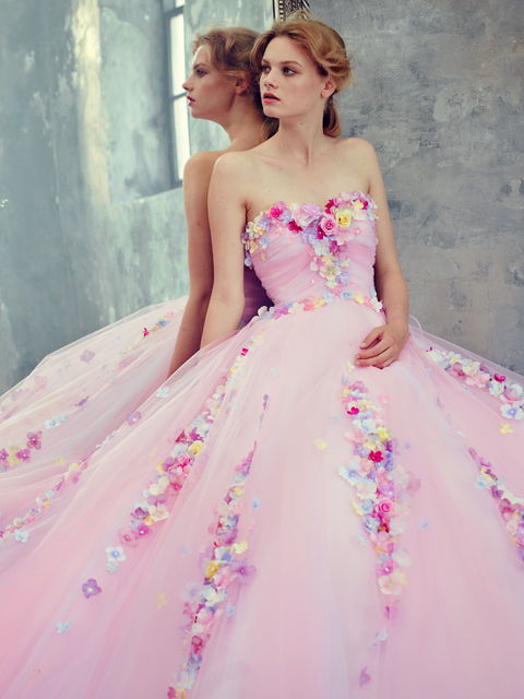 Adorable! Yumi Katsura romantic floral-inspired pink gown