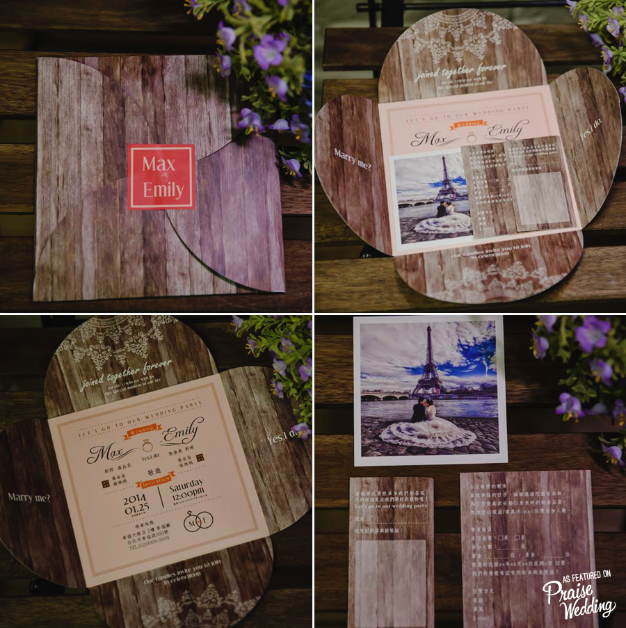 Natural Wood x Lace - Rustic Invitation Design