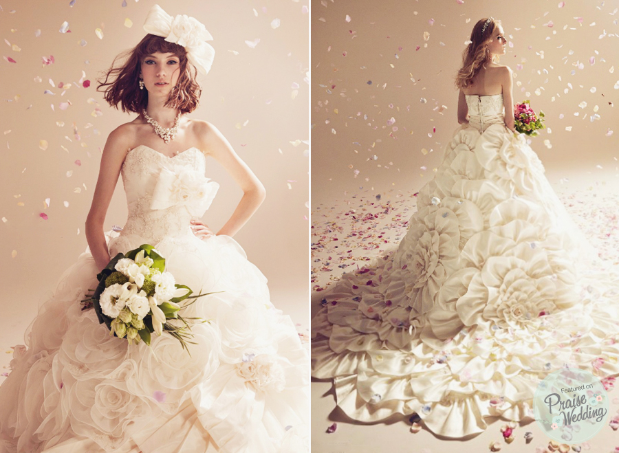 Uno et L'Etoile princess floral bridal gown