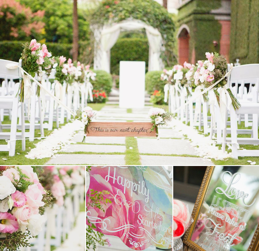 Peach x white sweet romantic wedding decoration - This is our next chapter