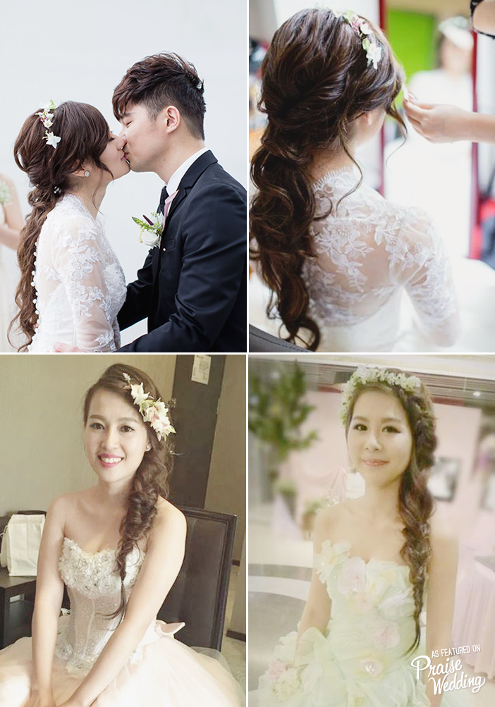 Romantic & feminine hairstyles for long hair brides!