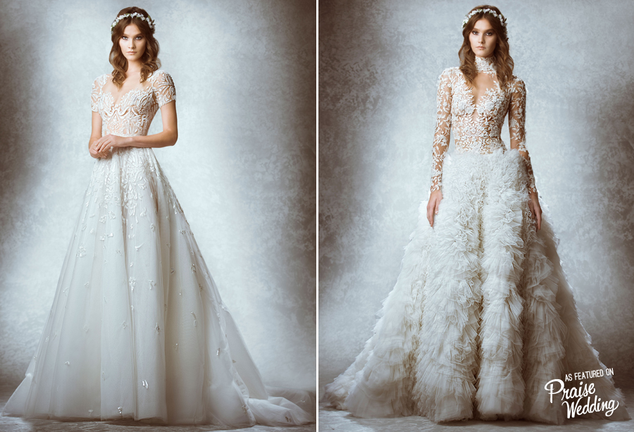 Zuhair Murad Macy (L) and Melissa (R) illusion lace gowns - Left or Right?