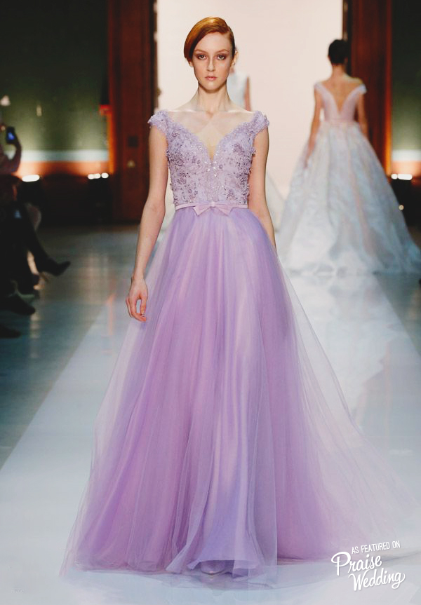 Gorges Hobeika feminine & chic lavender gown