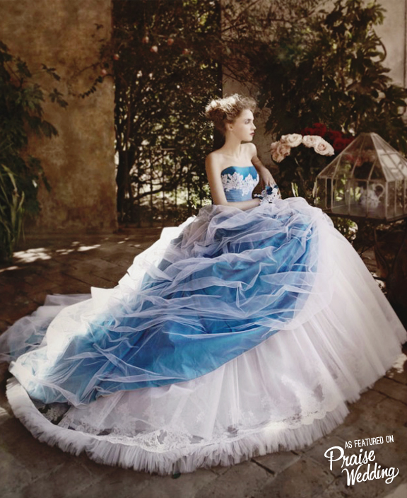 Jillian Sposa (Italy) classic royal blue x white ball gown