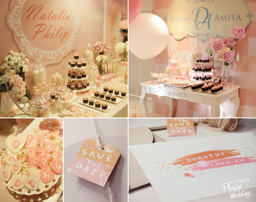 Sweet pink x peach themed lovely wedding design