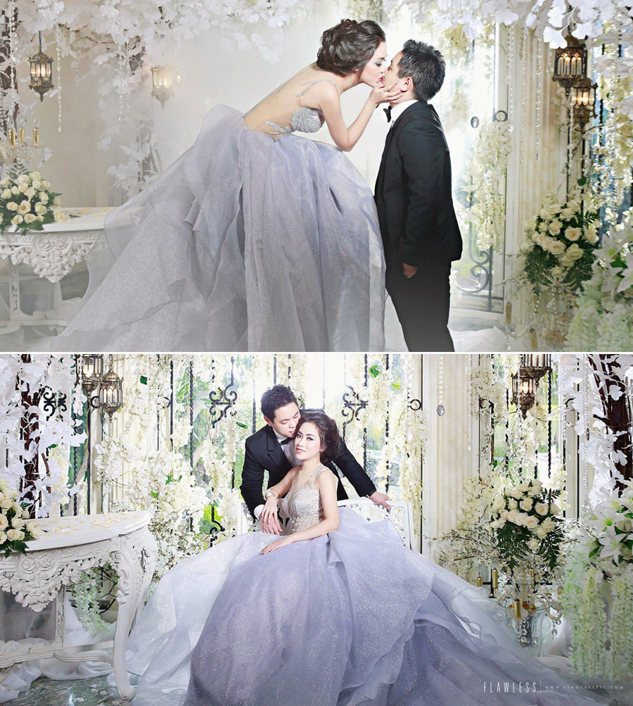 Beautiful pre-wedding scene with the perfect wedding dress!  Who thinks this dress is simply magical?