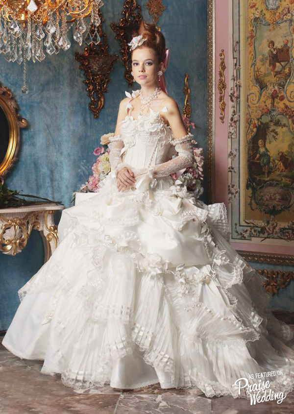 Stella de Libero royal princess inspired white ball gown