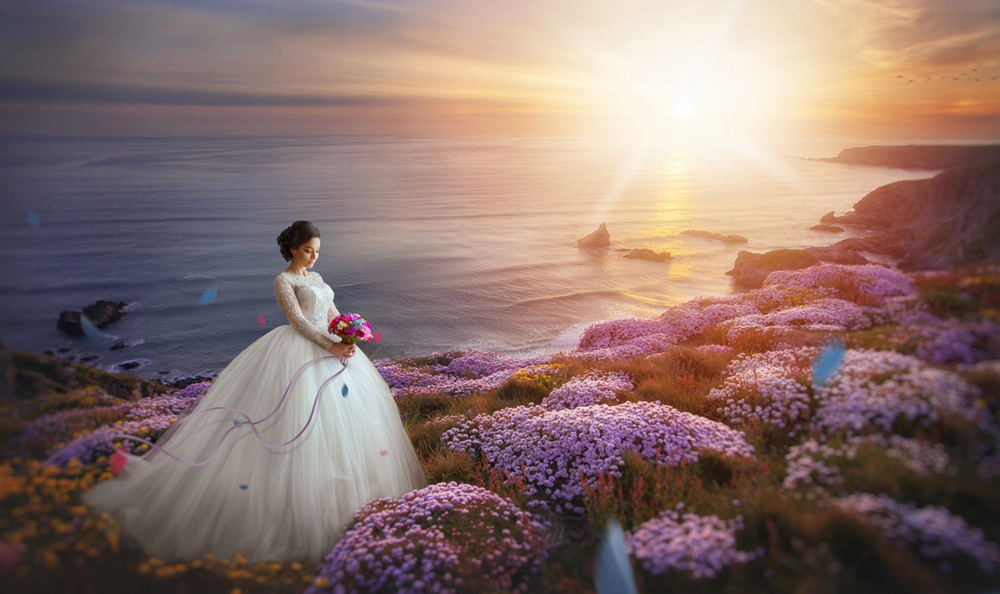 This magical bridal portrait will make you feel like you're lost in the most beautiful dream ever!
