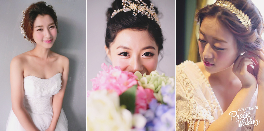 The effortlessly elegant look of Korean style bridal hair
