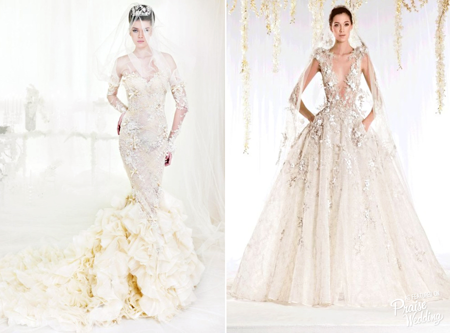 Stunning Ziad Nakad gowns that illustrate the "snow queen" style!