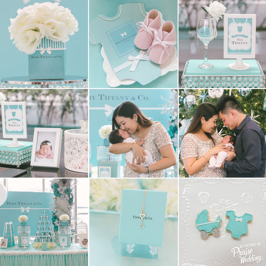 This Tiffany-themed party has got to be the prettiest baby shower ever!