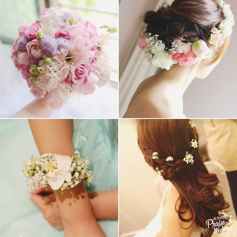 You can't complete the perfect bridal look without beautiful fresh flowers! 