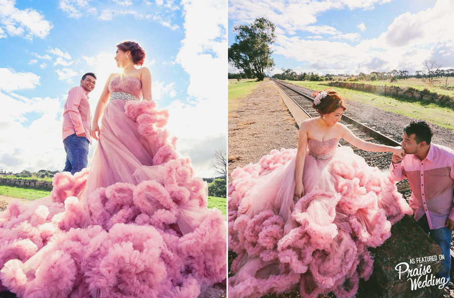 This bridal look is Oh-So-Sweet! And the joy presented through this prewedding session is simply contagious!