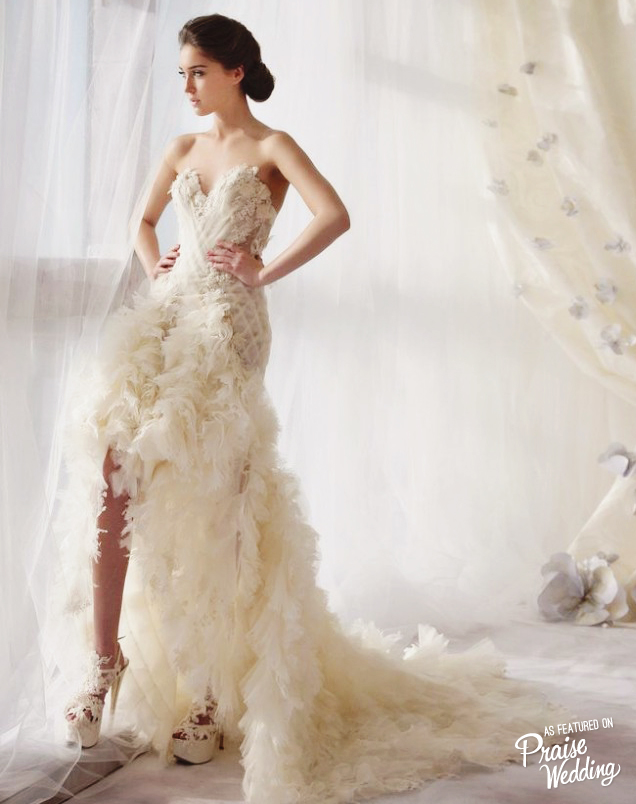 Gushing over this fashion-forward Ziad Nakad bridal gown!