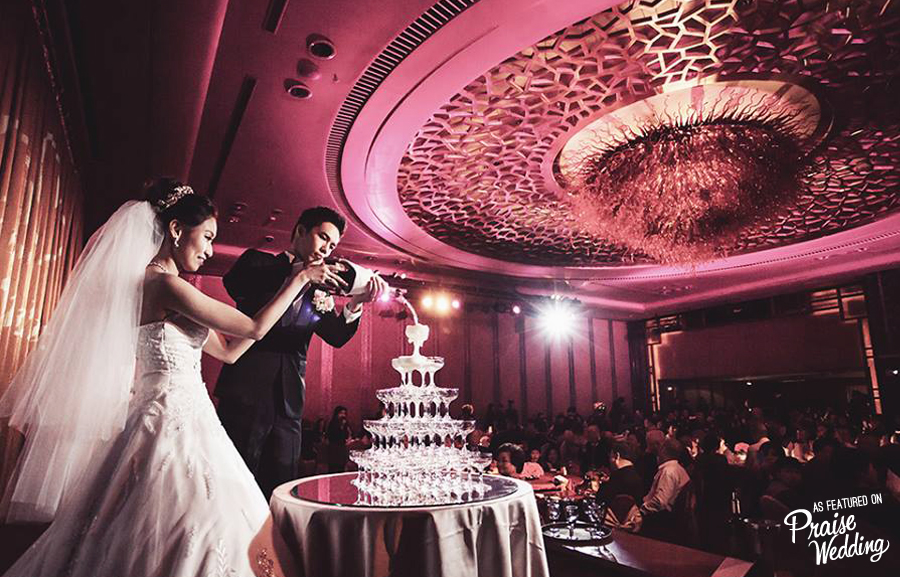 Champagne Tower anyone? Celebrate your love with old-world elegance!