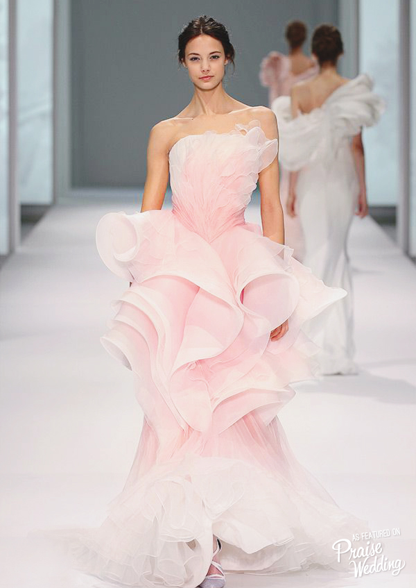 Ralph & Russo Spring 2015 pink floral-inspired gown