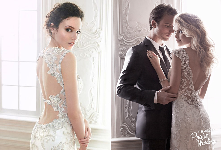 Swooning over these classic Maggie Sottero gowns with oh-so-pretty back details!