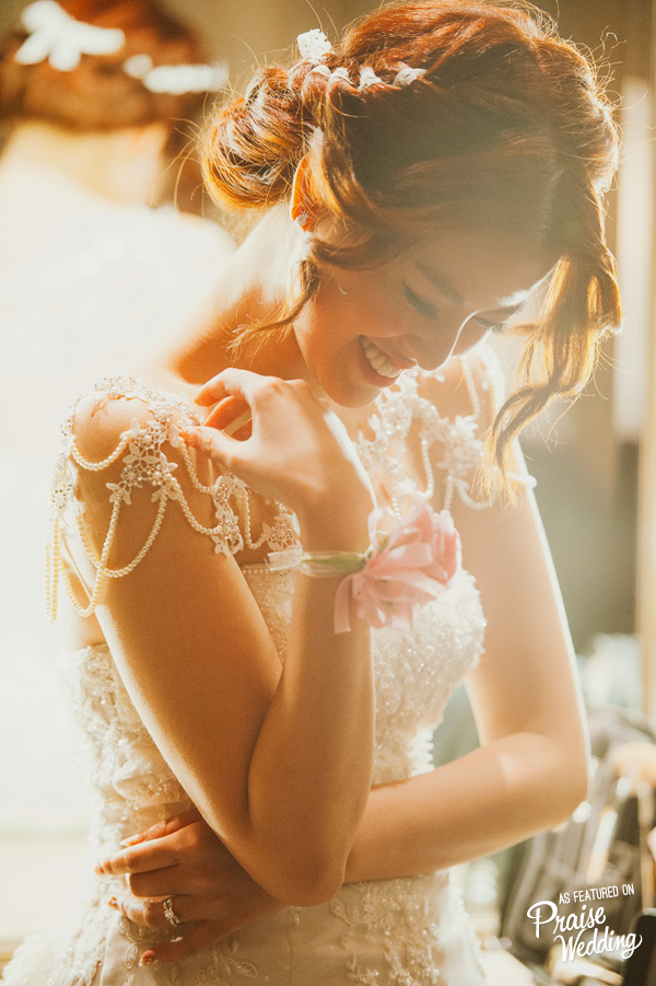 This Bride is glowing in pure joy!