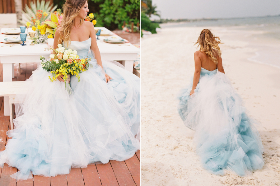 "Something blue" doesn't get more romantic than this gown m'dears!