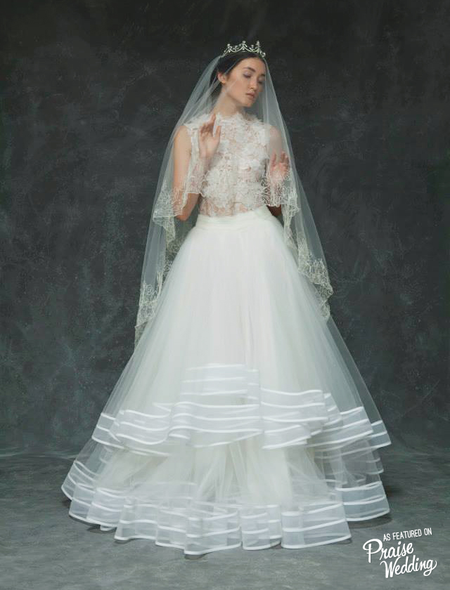 We cannot look away from this elegant Verena Mia princess gown!