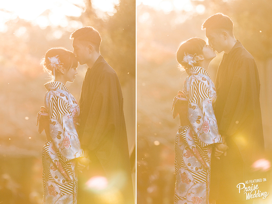 This light-filled Japan pre-wedding session is so romantic and dreamy!