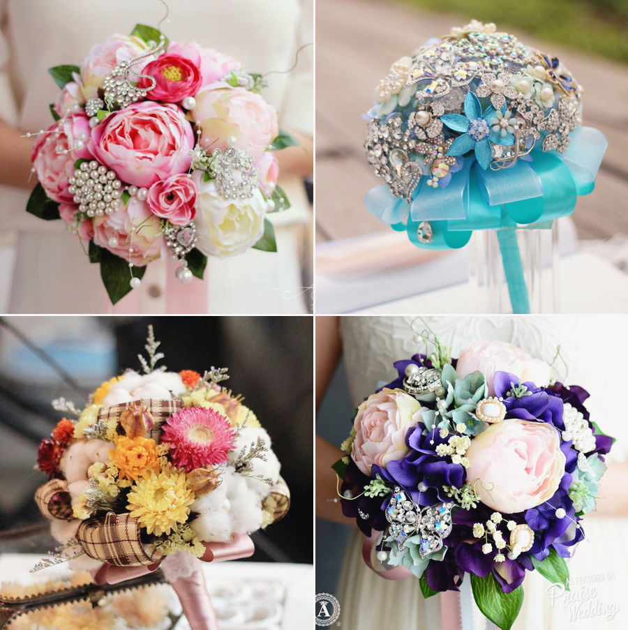These modern brooch bouquets are so stylish! Pick your fave!
