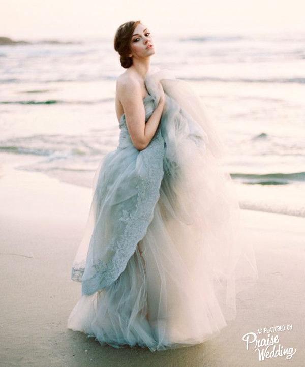 Gushing over this whimsical blue gown by Claire La Faye!