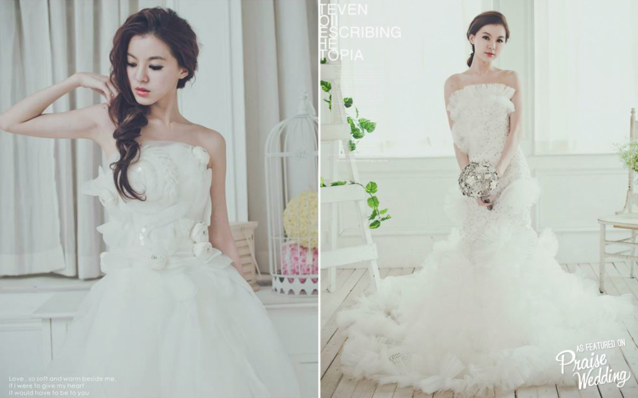 Simple is beautiful - love these dreamy yet stylish bridal looks!