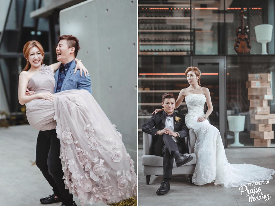 The stylist sure knows how to show this Bride's elegant and modern style!