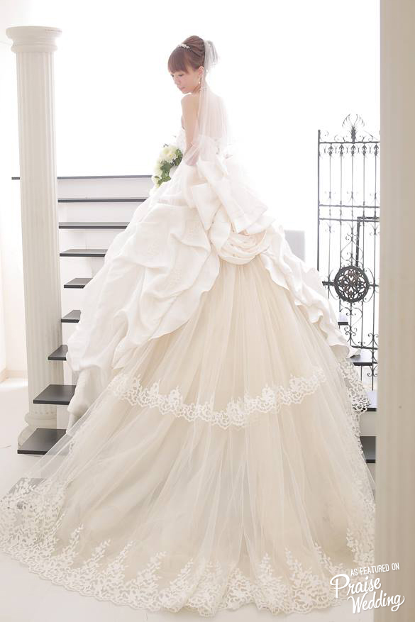 Say hello to the perfect princess white gown that radiates beauty!