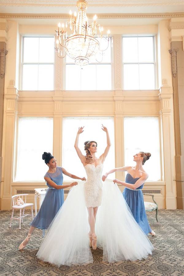 This getting-ready photo of the Ballerina Bride with her girls are absolutely adorable! 